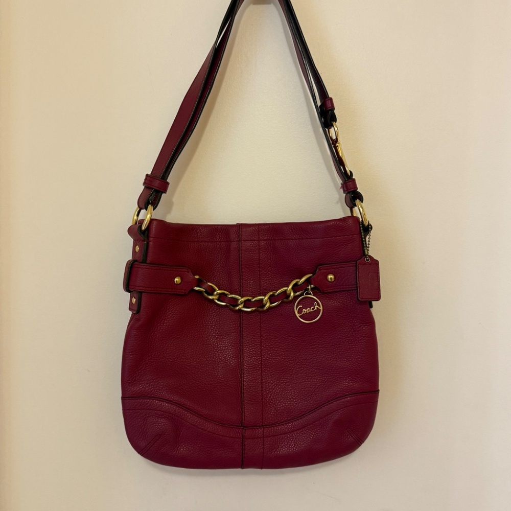 Coach North South chain duffle F19722 Excellent condition Boysenberry